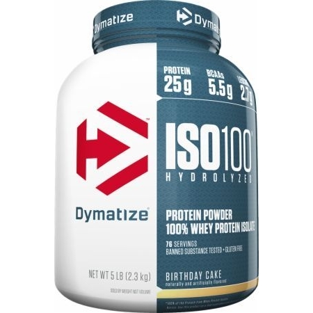 Dymatize ISO 100 (hidrolizuotas izoliatas) 2200 g. strawberry skonis