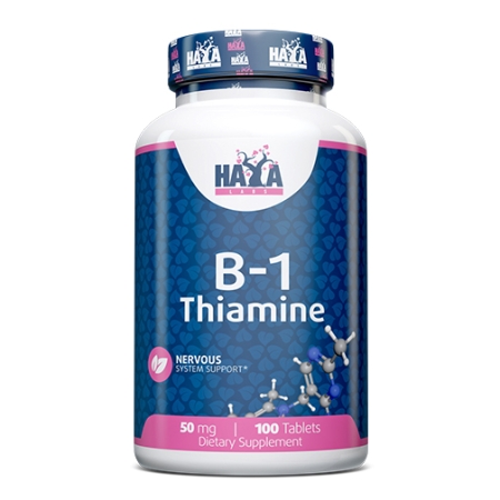 Haya Labs B-1 Thiamine 100 tabl. (Vitaminas B1)