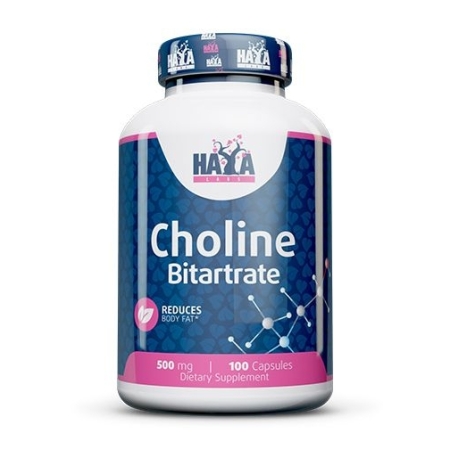 Haya Labs Choline Bitartrate (Cholino bitartratas) 100kaps.