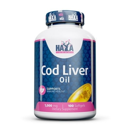 Haya Labs Cod Liver Oil (Menkių kepenų aliejus) 100kaps.