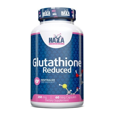 Haya Labs Glutathione Reduced (Glutationas) 60 kaps.