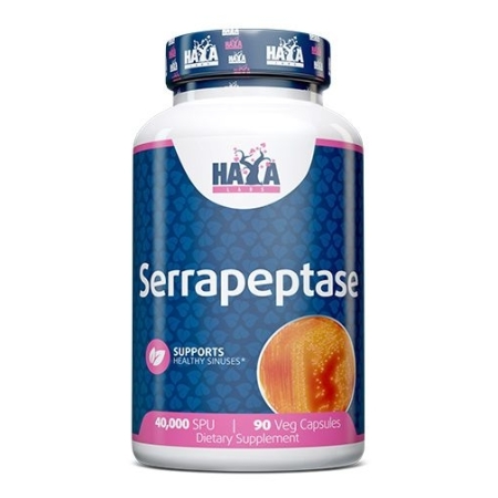 Haya Labs Serrapeptase (Serapeptazės fermentas) 90 kaps.