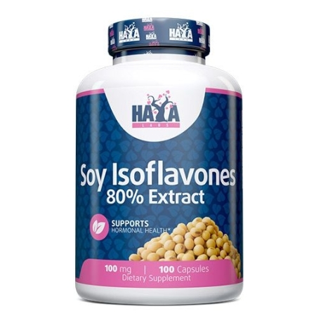 Haya Labs Soy Isoflavones (Sojos izoflavonų ekstraktas) 100 kaps.