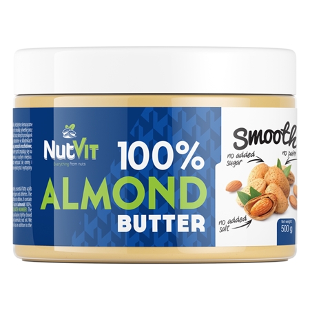 NutVit 100% Almond Butter 500 g. (kreminis)