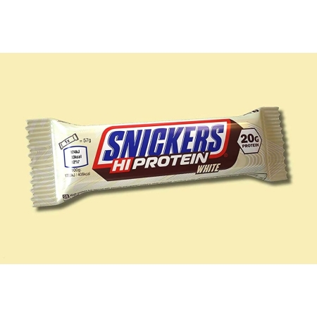 Snickers High Protein White Bar (baltyminis batonėlis) 57g.