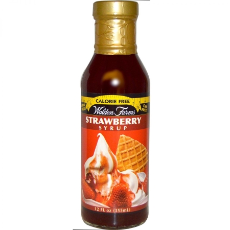 Walden Farms Strawberry Syrup (braškinis sirupas) 355 ml.