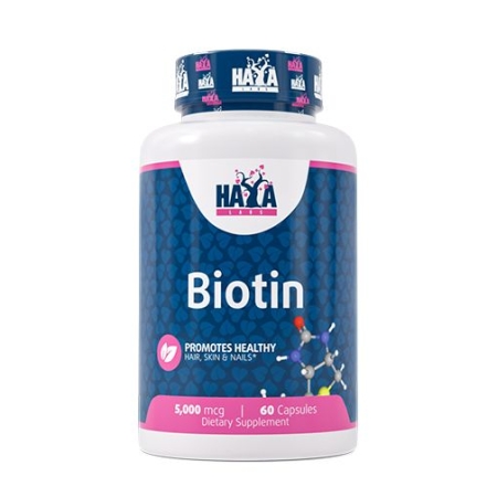 Haya Labs Biotin (Biotinas) 60 kaps.